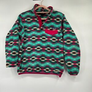 Patagonia Synchilla Multicolor v neck Sweater